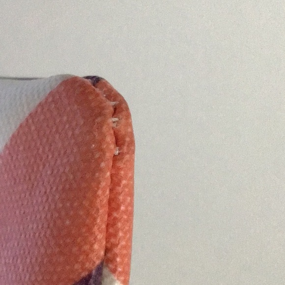 Madewell Stripe Coated Canvas Zip Top Pouch Clutch with Tassel - Picture 11 of 11